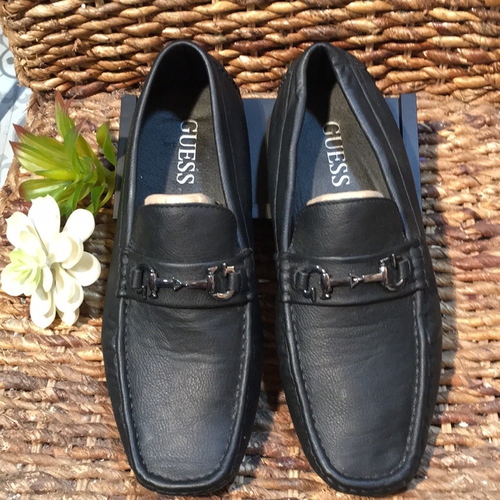 Guess mens slip on driving shoes